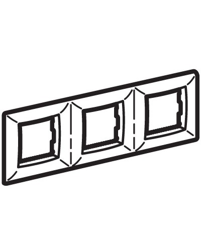 Рамка на 2+2+2 модуля (трехместная), белая (75013W): Рамка трехместная, Brava в Тюмени