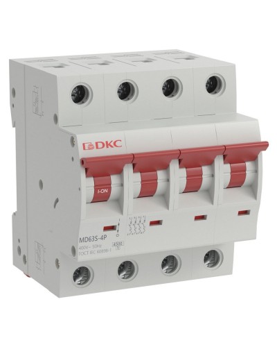 YON max MD63S 4P 6А 4,5кА C (MD63S-4PC6). Автоматический выключатель. ДКС в Тюмени