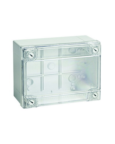 Коробка ответвительная с гладкими стенками, IP56, 380х300х120 (54420). Коробка ответвительная с гладкими стенками и прозрачной крышкой. ДКС в Тюмени