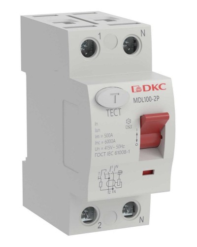 YON MAX MDL100 ВДТ, 2P, 30mA, 40A, АС (MDL100-2P2-40-AC). Автоматический выключатель дифференциальный (УЗО). ДКС в Тюмени