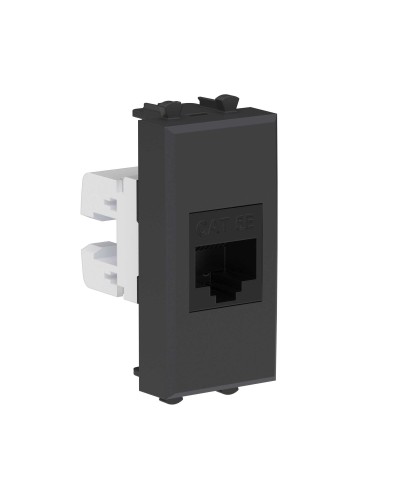 Розетка RJ-45, кат.5E, Avanti, 1 модуль, черный матовый (4412661): Розетка компьютерная модульная в Тюмени