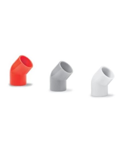 Ecoplast поворот 45гр., для аспирационной системы D25, АБС, серый (10 шт) (49225-10GR). Поворот для аспирационной системы. Экопласт в Тюмени