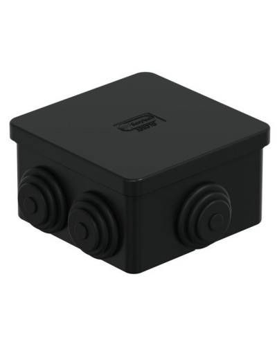 Коробка JBS070 70х70х40, 6 вых., IP44, черная (44056BL-1). Коробка монтажная. Экопласт в Тюмени