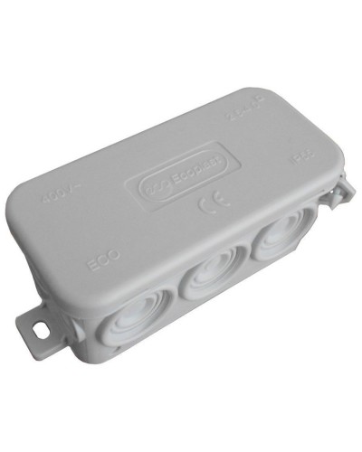 Коробка JBL090 90х42х40, 10вых., 4P (0,15…2,5мм²) серая (43154HF-GR). Коробка монтажная, огнестойкая, без галогена. Экопласт в Тюмени