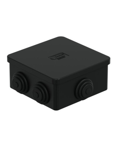 Коробка JBS080 85х85х50, 6 вых., IP44, чёрная (44066BL-1). Коробка монтажная. Экопласт в Тюмени