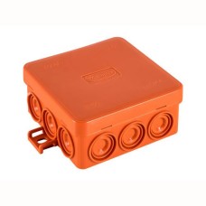 Коробка JBL085 85х85х38, 12 вых., 9P (0,15...2,5мм²) (43265HF). Коробка монтажная, огнестойкая, без галогена. Экопласт