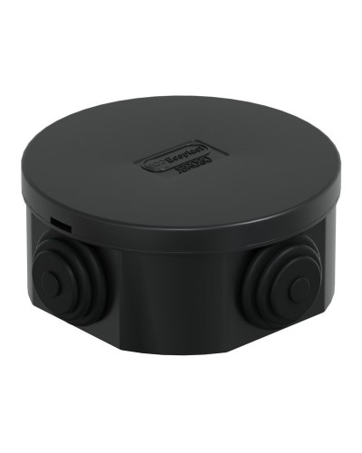 Коробка JBR080 D=80х40, 4 вых., IP44, черная (44005BL-1). Коробка монтажная. Экопласт в Тюмени
