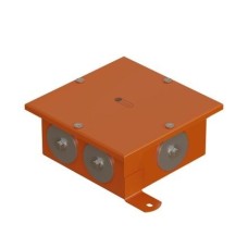 Коробка SMB165 металлическая 164х164х65, 6 металлических заглушек (56009S). Коробка, огнестойкая. Экопласт