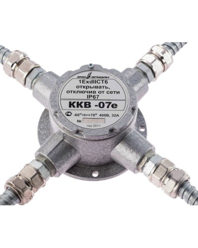 ККВ-07е-Ех-А-Р1-К-БК1, КВМ15+КВМ15+КВМ15+КВМ15. Коробка коммутационная взрывозащищенная крестообразная. Эридан в Тюмени
