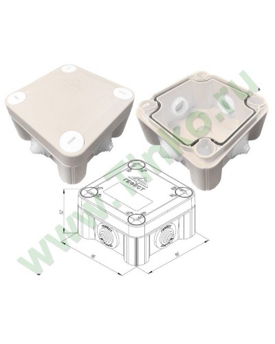 КМ-1010(П)-IP55. Коробка монтажная. Гефест в Тюмени