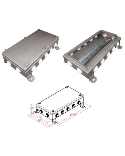 КМ IP55-1530, 14 вводов, нержавейка. Коробка монтажная электротехническая. Гефест в Тюмени
