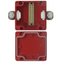 МКС Мороз, 2ВК, с датчиком вскрытия корпуса (тампером), IP66/IP68, красный. Коробка коммутационная металлическая. Магнито-Контакт