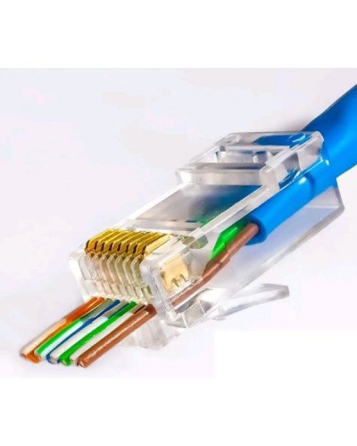 RJ-45 джек сквозной (8P8C) (100 шт). Разъем RJ-45. Прочие зарубежные в Тюмени