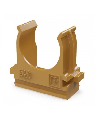 Крепёж-клипса для труб АБС-пластик бук D20 (100 шт) (PR13.0046). Крепление для труб ПВХ. Промрукав в Тюмени