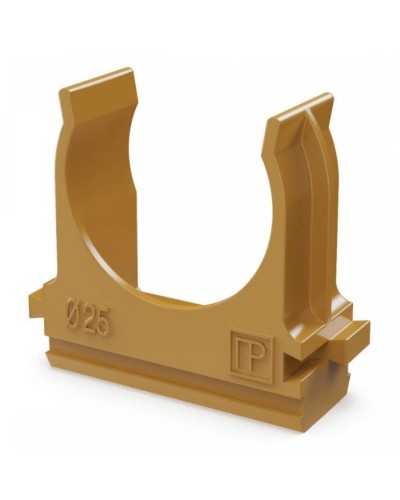 Крепёж-клипса для труб АБС-пластик бук D25 (100 шт) (PR13.0047). Крепление для труб ПВХ. Промрукав в Тюмени