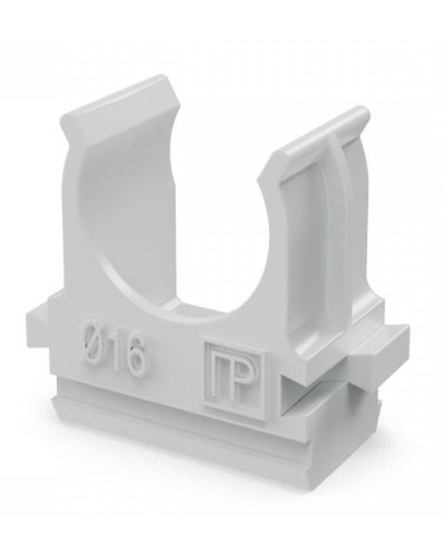 Крепеж-клипса для труб АБС-пластик в п/э D16 (100 шт) (PR.02616). Крепление для труб ПВХ. Промрукав в Тюмени