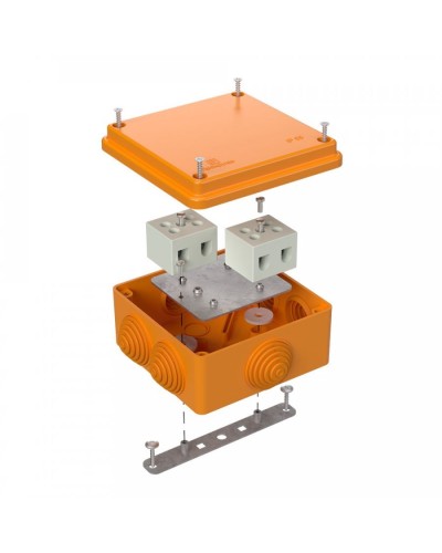 Коробка огнестойкая 100х100х50 для о/п (40-0300-FR10.0-4). Коробка огнестойкая для открытой установки. Промрукав в Тюмени