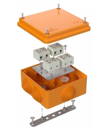 Коробка огнестойкая 100х100х50 для о/п (40-0300-FR2.5-8). Коробка огнестойкая для открытой установки. Промрукав в Тюмени