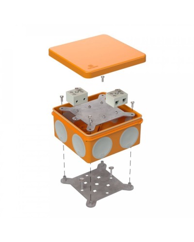 Коробка огнестойкая 60-0300-FR2.5-4 Е15-Е120 100х100х50. Коробка огнестойкая для открытой установки. Промрукав в Тюмени