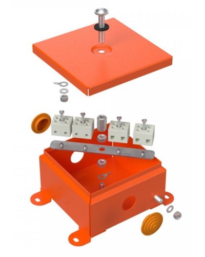 Коробка огнестойкая 110х110х65 (70-0360-FR6.0-8). Коробка огнестойкая для открытой установки. Промрукав в Тюмени