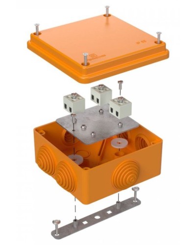 Коробка огнестойкая 100х100х50 (40-0300-FR1.5-6). Коробка огнестойкая для открытой установки. Промрукав в Тюмени